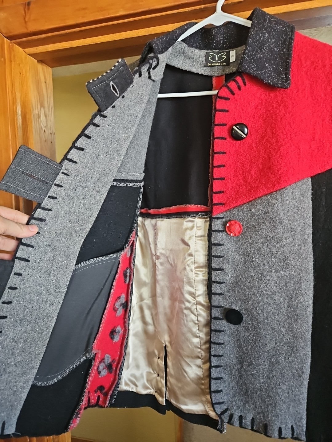 Baabaazuzu Handmade Patchwork Wool Jacket Coat Re… - image 2