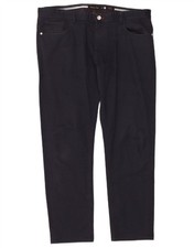 MASSIMO DUTTI Mens Slim Fit Casual Trousers EU 46 XL W36 L29 Navy Blue AM09