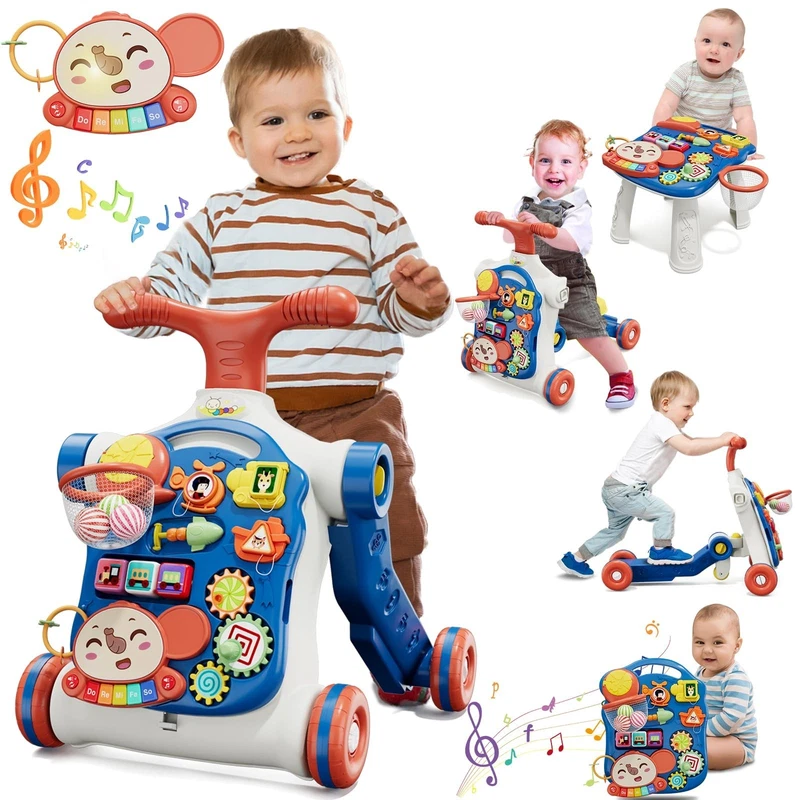 5-in-1 Baby Push Walker Toddler Learning Toy