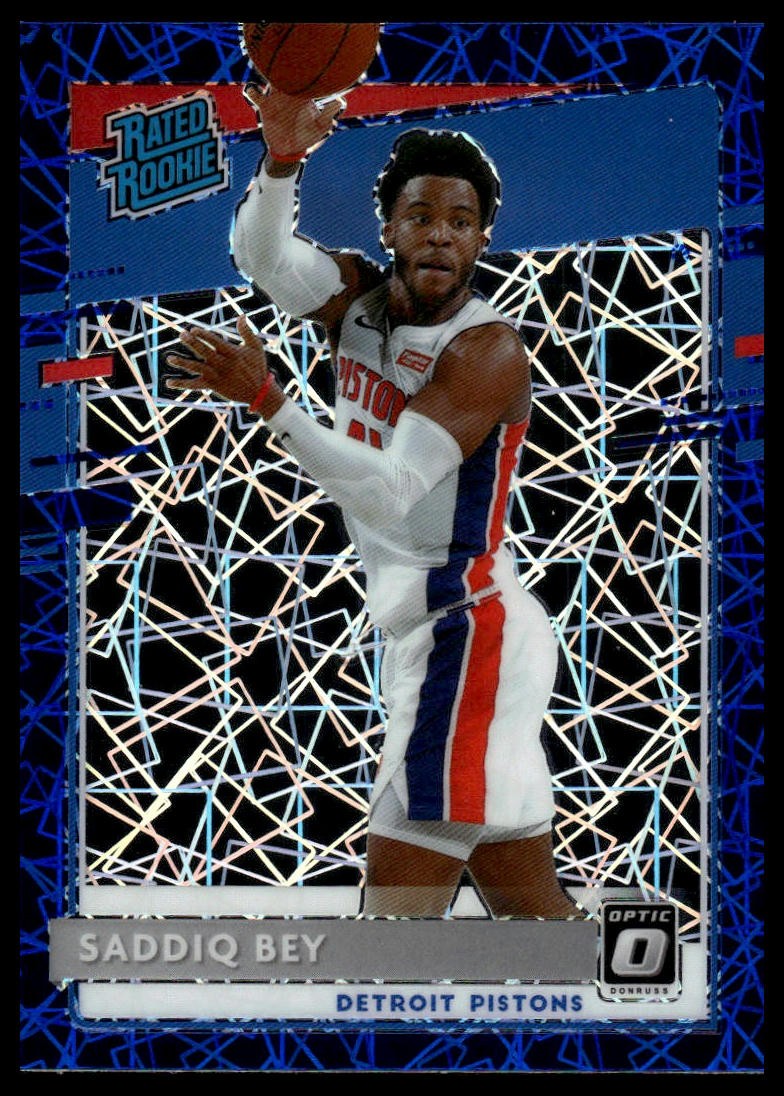 2020-21 Donruss Optic #169 Saddiq Bey Blue Velocity