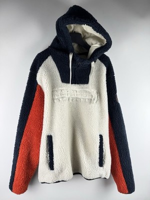Vintage Napapijri Yupic Sherpa - Teddy Fleece Pullover Jacket Size - M
