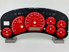 US Speedo Red Silverado/Sierra Gauge Face for Clusters 99-02 2500 Gas