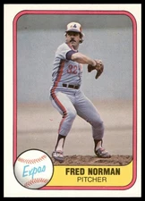1981 Fleer #158 Fred Norman Montreal Expos NM+