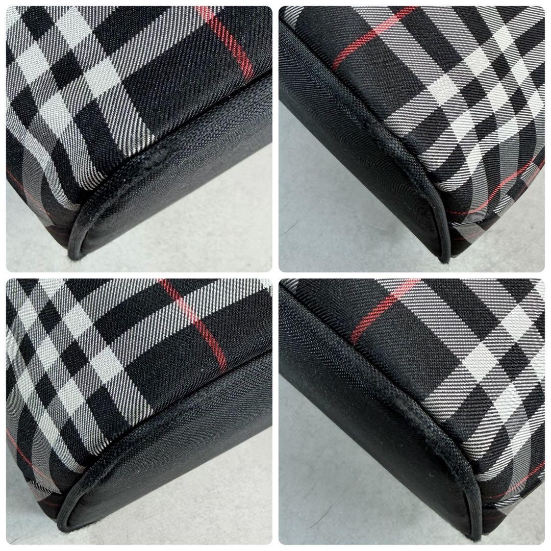 Burberry Blue Label Shoulder Bag Nylon Navy Black Horse Logo Handbag Bag New thumbnail 10