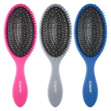 Conair Detangling Hair Brush Set 3 Pack, For Wet, Dry and All Hair Types, Detang