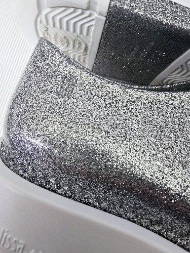 NEW Melissa+ Vitorino Campos Oxford Shimmery Jelly Platform Sneaker-SLV, US 5 - Picture 6 of 15