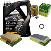 Mann Inspektionspaket 5L Mannol Longlife 504/507 5W-30 FüR BMW E60 520I E61
