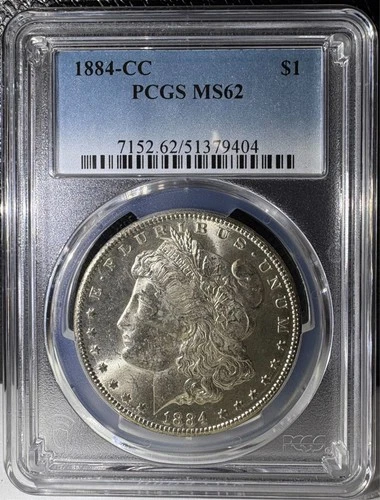1884-CC $1 Morgan Silver Dollar PCGS MS62 (404)