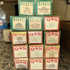 QRS Player Piano Rolls Christmas Theme Songs Holiday Party Vintage - Lot of 14