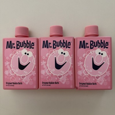 Mr. Bubble Original Bubble Bath 8oz Pink Retro Vintage Look Sealed ~ Lot of 3