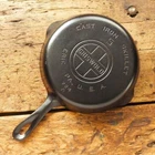 Vintage GRISWOLD Cast Iron SKILLET Frying Pan # 5 LARGE BLOCK LOGO - Ironspoon