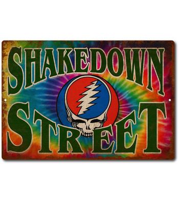 Grateful Dead Shakedown Street Sign 12x8 Aluminum Metal Wall Art Decor Gift