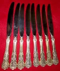 One (1) Single Gorham Buttercup Sterling Silver Dinner Knife 9 1/4" No Mono EXC+