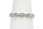 Vintage Cubic Zirconia Sterling Silver Band Ring - Size 6