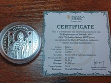 2013 Belarus 20 Rubles Ag .925 St Euphrosyne Of Polosk Orthodox Saints With COA