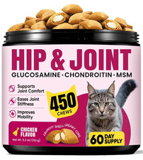 Glucosamine for Cats, Cat Joint Supplement with Chondroitin, Omega-3s Green-Li