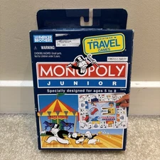 Monopoly Junior Travel Games Family Vintage 1994 Parker Brothers Age 5-8