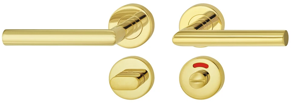 Häfele Latón manillas puertas Pulido de la interior herrajes Oro 2171 - Imagen 4 de 4