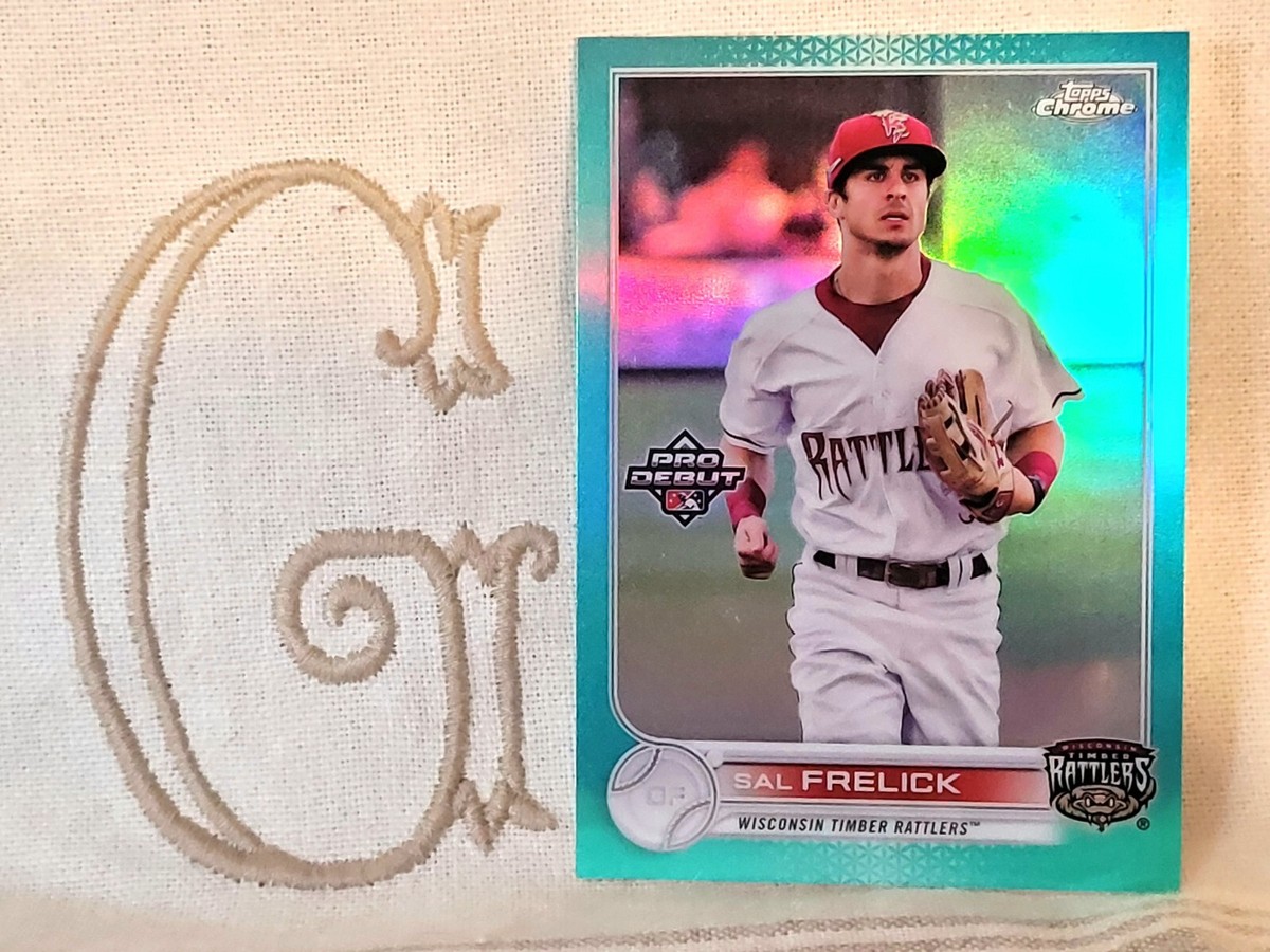 Sal Frelick, Brewers, 2022 Topps Pro Debut Chrome Aqua Refractor