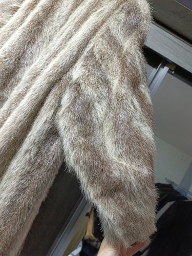 vintage Luxury Real genuine Mink fur brown cross long blonde Gorgeous coat L 12 - Picture 16 of 21