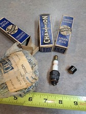 Lot Of 3 Y-4-a Champion Spark Plugs New Old Stock 10mm 58