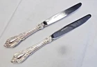 2 ELOQUENCE STERLING SILVER DINNER KNIVES 9 1/4"-SO ORNATE 1953 LUNT FINEST