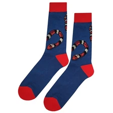 NWT Red Snake Dress Socks Novelty Men 8-12 Blue Crazy Fun Sockfly