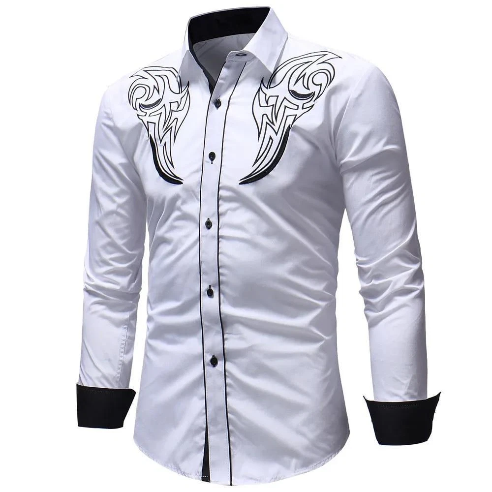 Camisas Vaqueras Hombre Manga Larga De Alta Calidad Bordadas Para Verte Varonil