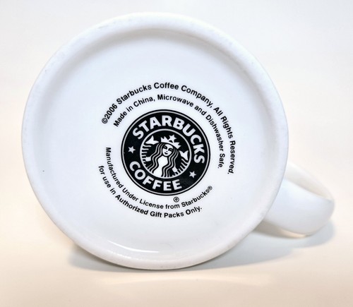 Vintage 2006 Starbucks Kaffeetasse auslaufendes Logo klassisch grün schwarz Meerjungfrau - Bild 3 von 4