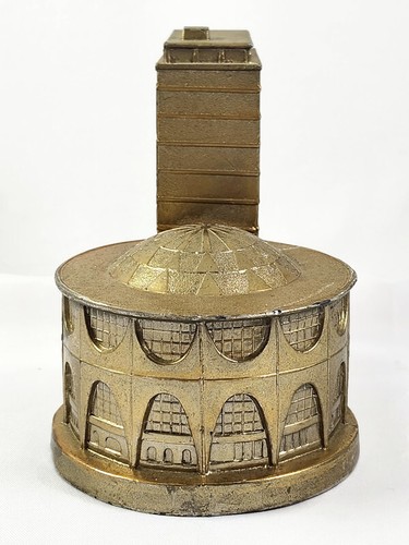 RARE Commercial Bank of Ethiopia Still Coin Bank Metal Souvenir Building - Picture 2 of 6