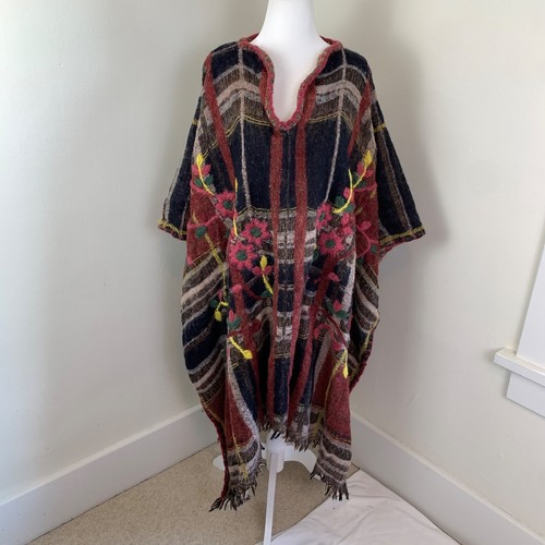 Anthropologie Aszakka bestickt Perlen Wollmischung Poncho Cape Pullover S M L XL - Bild 2 von 13