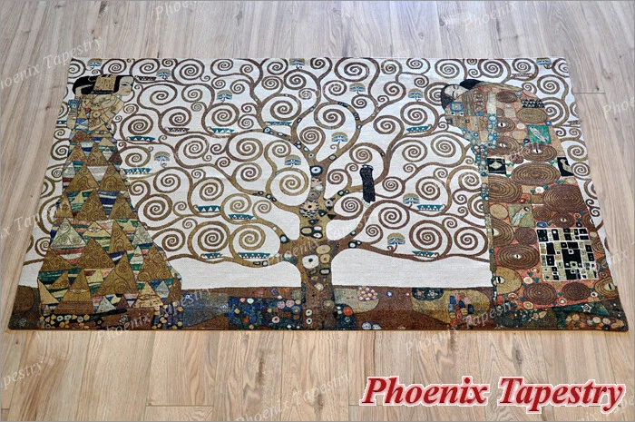 Gustav Klimt Tree of Life Full Version Tapestry Wall Hanging Jacquard Gobelin - Image 2 of 4