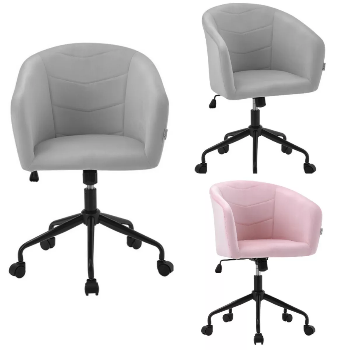 Adjustable Office Computer Desk Chair Velvet Padded Armchair