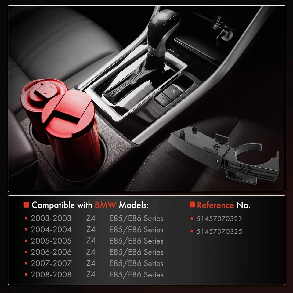 Left Driver Side Cup Holder for BMW Z4 E85 E86 2003 2004 2005 2006 2007 2008 GAS - Image 2 of 4