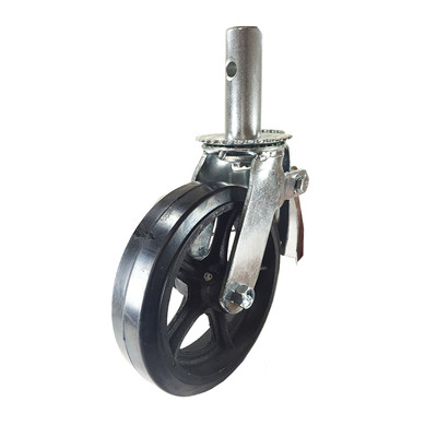 Scaffold Caster 8'' x 2'' Wheels w/ Locking Brakes 1-3/8''  Stem with Pin