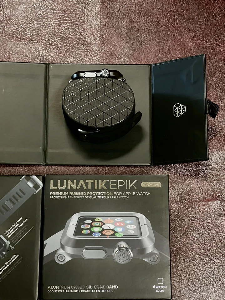 LUNATIK EPIK 001 Funda y Correa para Apple Watch Series 1 42mm Negro Silicona Lote X3 Foto 4 de 4