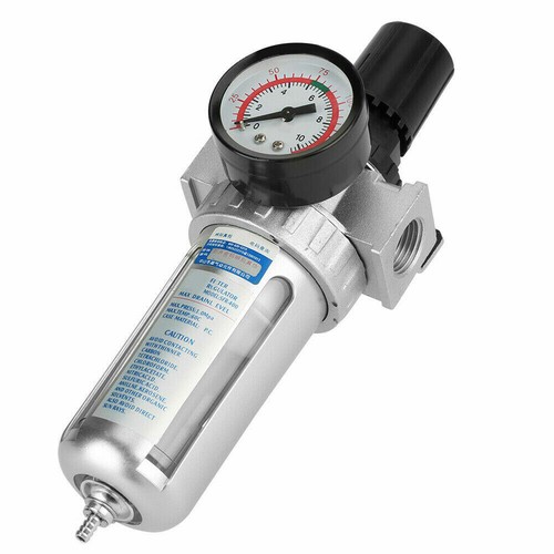 1/2" Air Compressor Moisture Water Trap Filter Regulator with Mount Connection - Picture 4 of 11