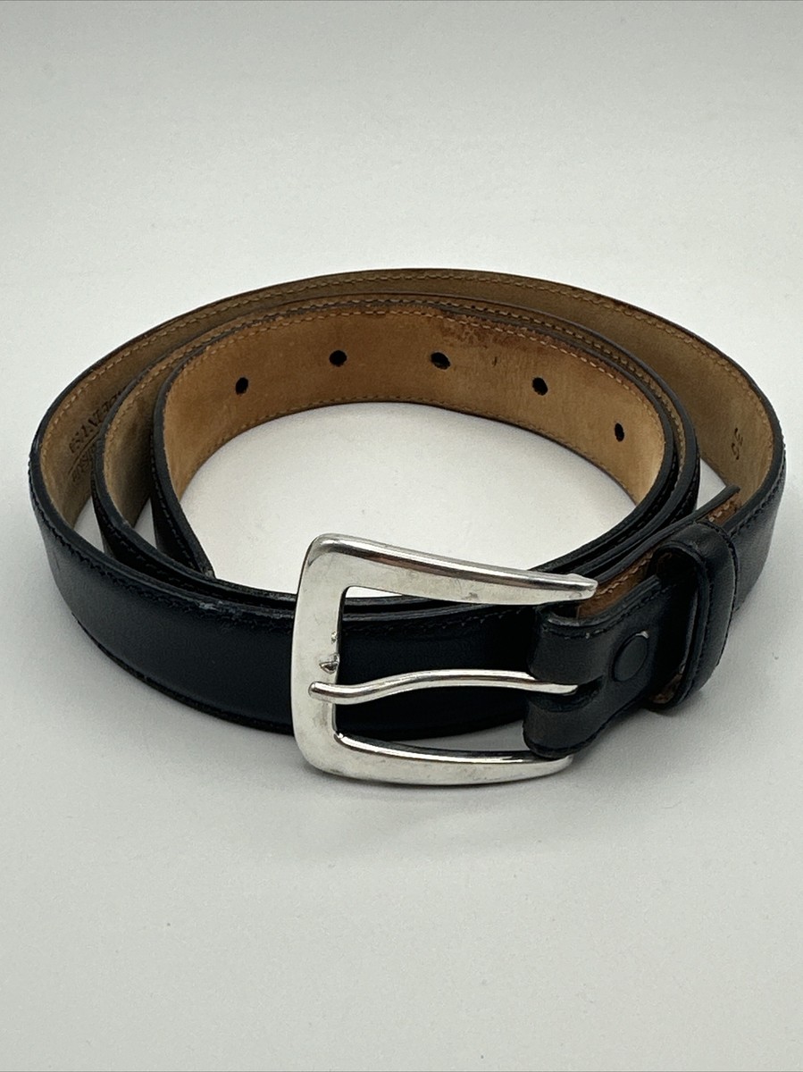 Vintage Tiffany & Co Sterling monogram buckle Calfskin Belt Vintage Tiffany & Co Sterling monogram buckle Calfskin Belt