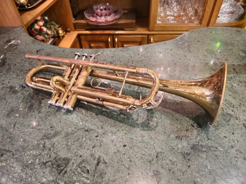 Corneta trompeta vintage John Packer estuche latón Reino Unido años 70-1980 - Imagen 9 de 17