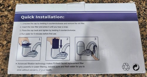 Filtro de repuesto para grifo Fil-Fresh compatible con todo PUR paquete de 3 - Imagen 2 de 4
