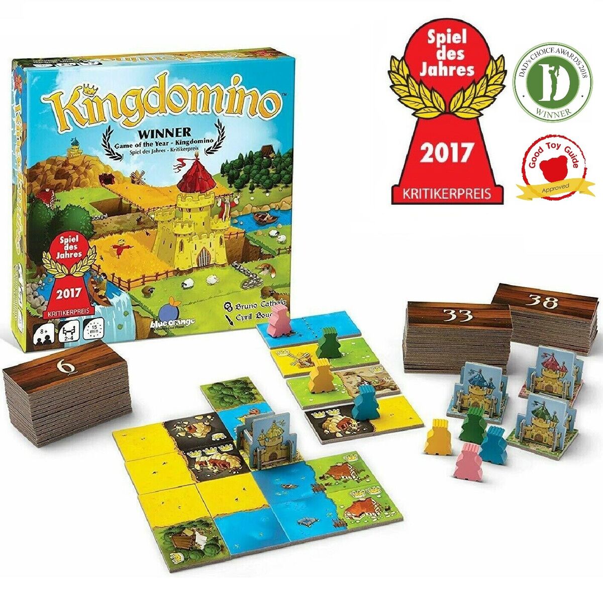 Blue Orange Games Kingdomino Award Winning Family Strategy Board Game – STL  PRO, Inc.