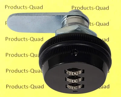 ADMIRAL LOCKS 1x Black 3/4" Combination Cam Lock 3 Digit Security Cabinet Mail Box Drawer