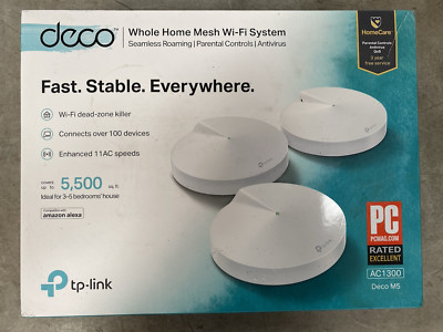 OPEN BOX 3-Pack TP-Link Deco M5 Router AC1300 Whole Home Wi-Fi System