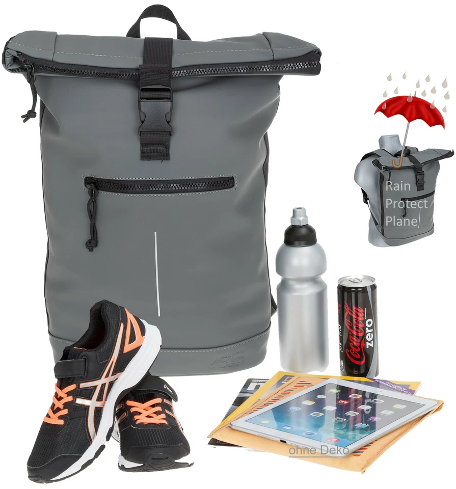 Rucksack Daypack Herren Damen Mart Freizeitrucksack Plane Time Bag + Flasche - Bild 4 von 4