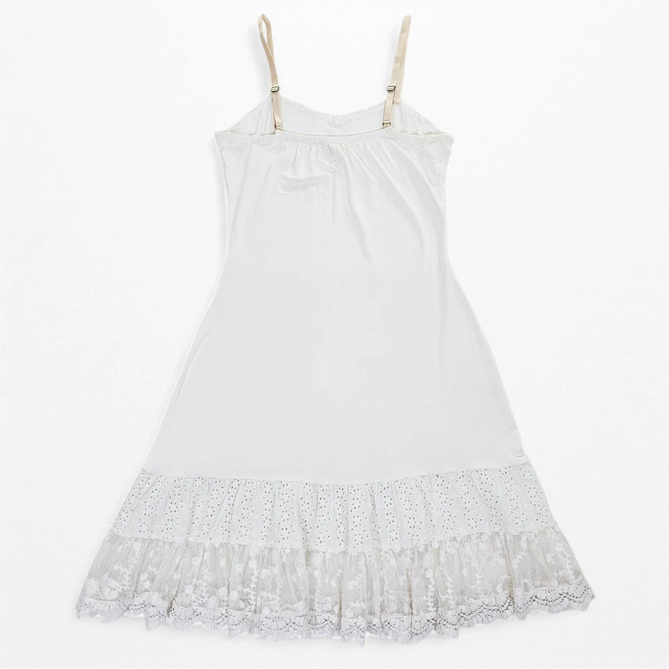 Cami Slip Dress Lace Eyelet Ruffle Matilda Jane Womens S Cream Ivory Layering - Image 4 of 4