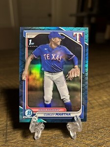 2024 Bowman Chrome CURLEY MARTHA Reptillian Blue /150 1st Bowman, Rangers