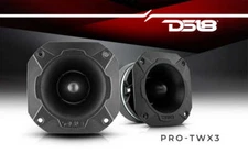PAIR DS18 4" Super Bullet Tweeters Car 4-Ohm 1000 Watt 1.5" Aluminum VC Black