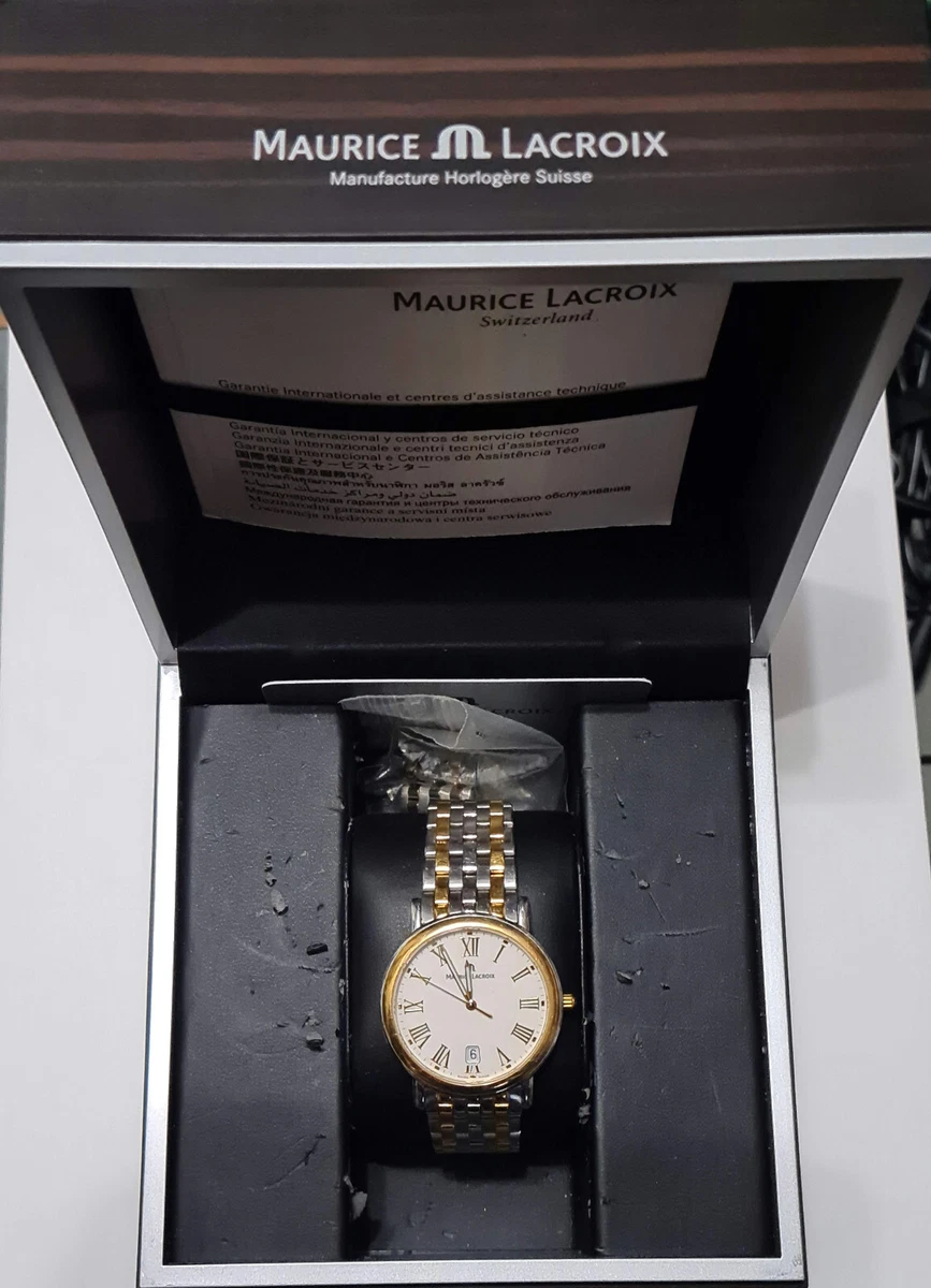 Maurice Lacroix Armbanduhr Quarz Safir LC1017 Edelstahl bi color gebraucht