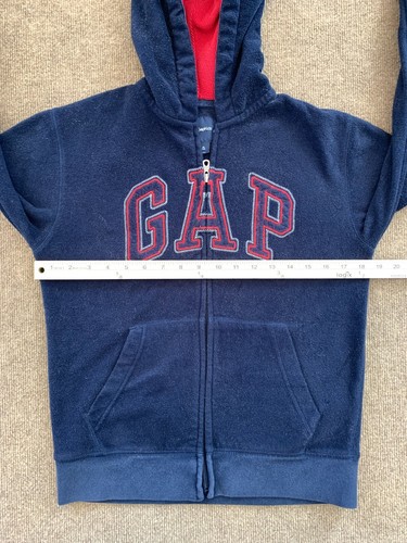 Gap Kids Hoodie Size XL Fleece Full Zip Classic Spell Out Long Sleeve Vintage - Picture 5 of 8