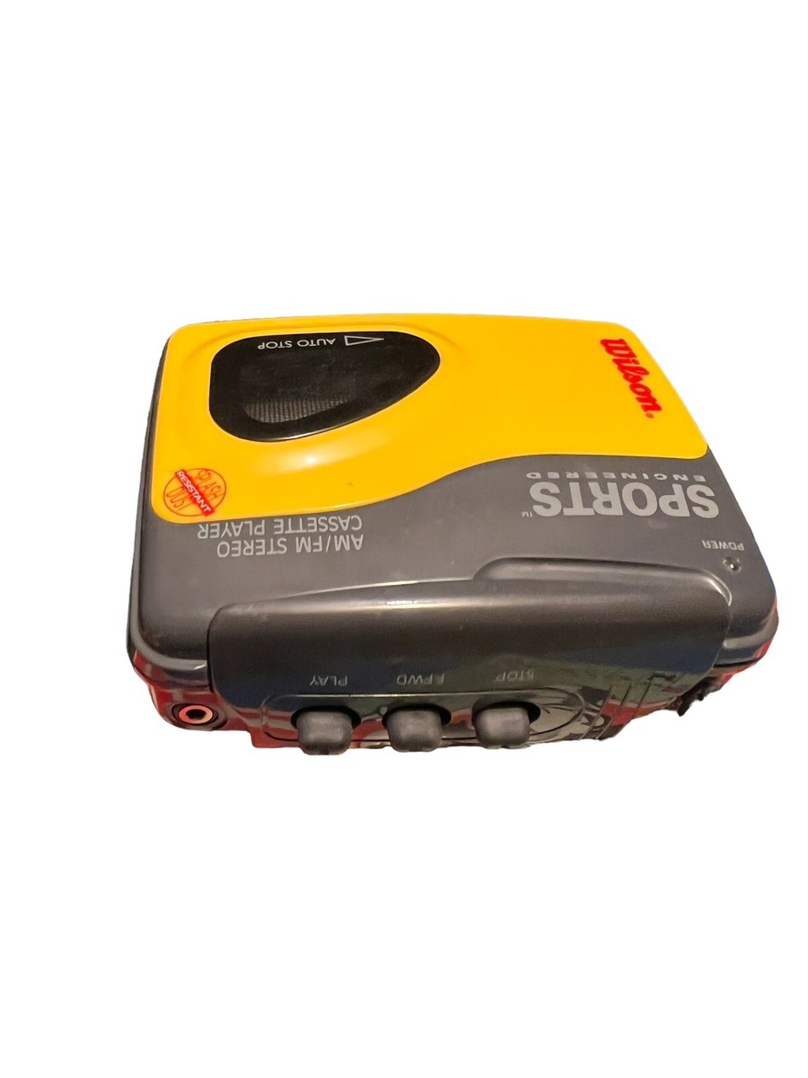 Vtg Wilson Sports WSW889 Yellow am/fm stereo cassette player